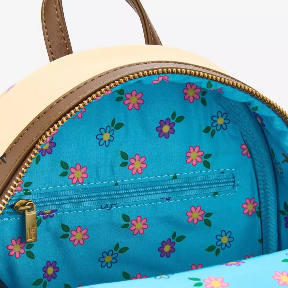 Loungefly Tangled Pascal Flowered Mini Backpack Hard Tag New! - Picture 12 of 13